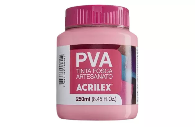 TINTA PVA FOSCA PARA ARTESANATO 250ML ROSA ANTIGO 828  – UNIDADE | ACRILEX 3225