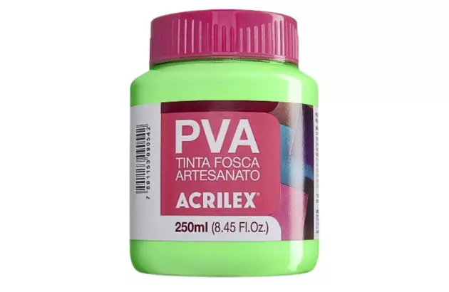 TINTA PVA FOSCA PARA ARTESANATO 250ML VERDE FOLHA 510 – UNIDADE | ACRILEX 3225