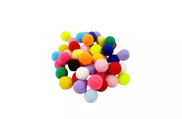 BOLINHA DE POMPOM POLIÉSTER 20 UNIDADES COLORIDO