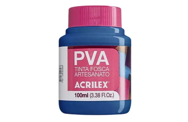 TINTA PVA FOSCA PARA ARTESANATO 100ML AZUL MAR 535 - UNIDADE | ACRILEX 3210