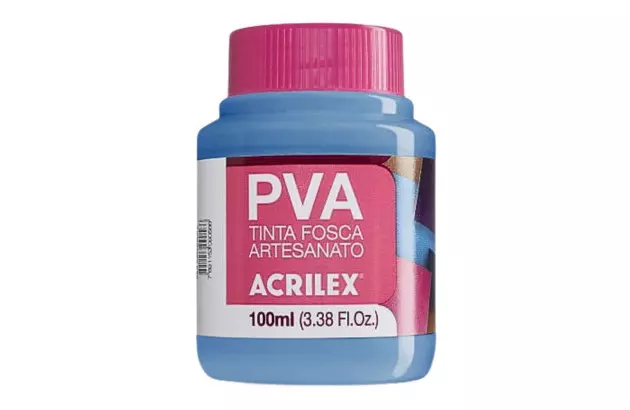 TINTA PVA FOSCA PARA ARTESANATO 100ML AZUL COUNTRY 825 - UNIDADE | ACRILEX 3210