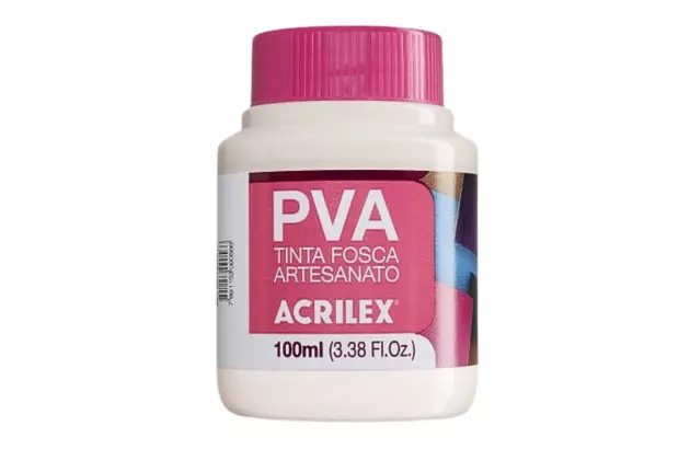 TINTA PVA FOSCA PARA ARTESANATO 100ML ROSA BÊBE 813 -  UNIDADE | ACRILEX 3210