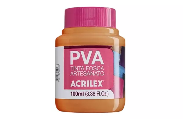 TINTA PVA FOSCA PARA ARTESANATO 100ML TERRACOTA 830 - UNIDADE | ACRILEX 3210