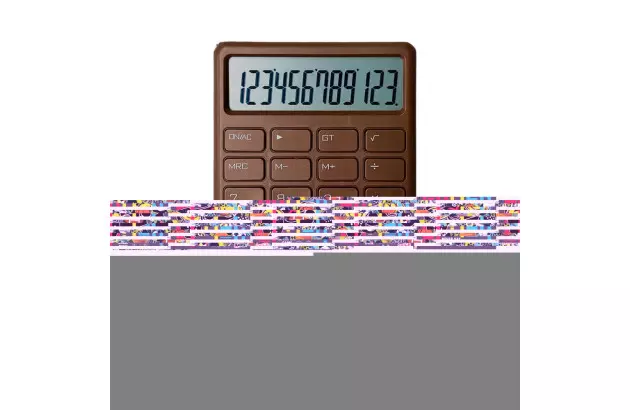 CALCULADORA DE MESA TC 26 CHOCOLATE TILIBRA