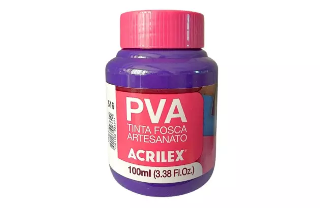 TINTA PVA FOSCA PARA ARTESANATO 100ML AZUL TURQUESA 501 -  UNIDADE | ACRILEX 3210