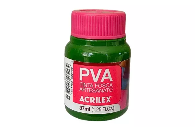 TINTA PVA FOSCA PARA ARTESANATO 37ML BRANCO 519 – UNIDADE | ACRILEX 3240