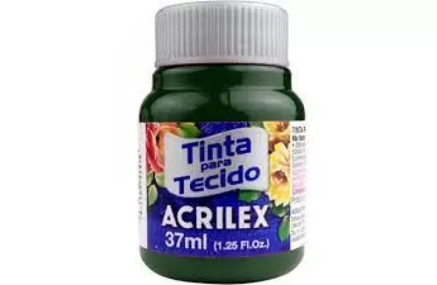 TINTA PARA TECIDO FOSCA 37ML VERDE PANTANO 860 - UNIDADE | ACRILEX 4140