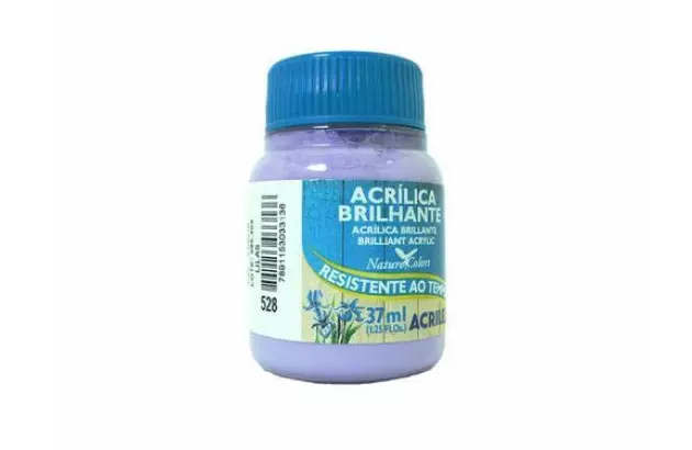 TINTA ACRILICA BRILHANTE ARTESANATO 37ML LILÁS 528 - UNIDADE | ACRILEX 3340