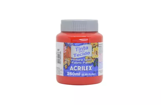 TINTA PARA TECIDO FOSCA 250ML PRETO 520 - UNIDADE | ACRILEX  4125