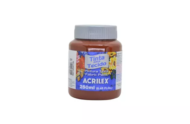 TINTA PARA TECIDO FOSCA 250ML MARROM 531 - UNIDADE | ACRILEX  4125