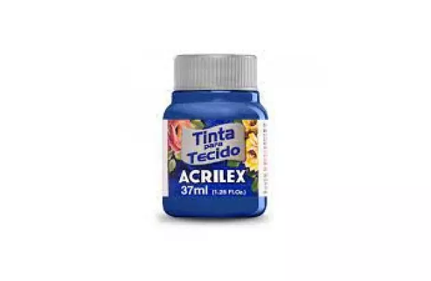 TINTA PARA TECIDO FOSCA 37ML AZUL COBALTO 502 - UNIDADE | ACRILEX 4140