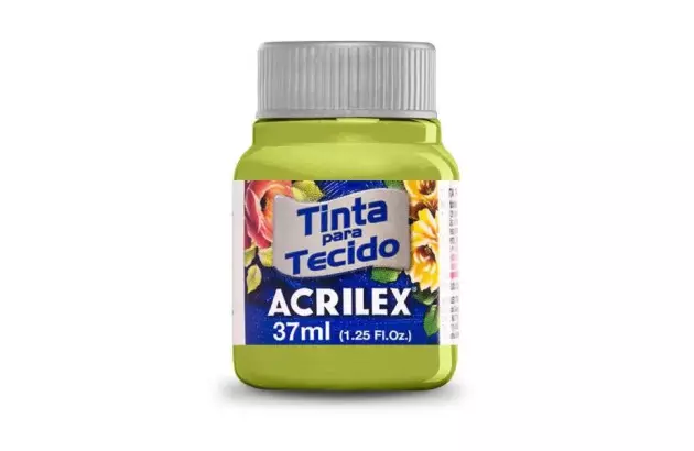 TINTA PARA TECIDO FOSCA 37ML VERDE PISTACHE 570 - UNIDADE | ACRILEX 4140