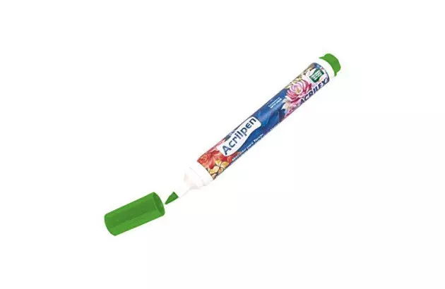 CANETA PARA TECIDO VERMELHO FOGO 507 ACRILPEN - MARCADOR PERMANENTE PONTA 5MM | ACRILEX 4412