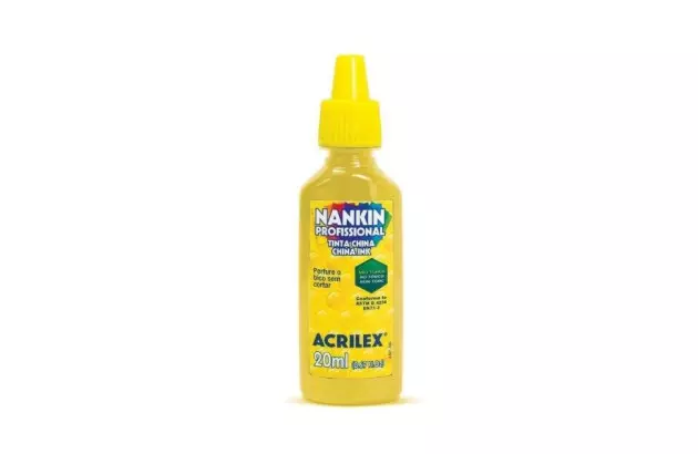 TINTA NANKIN AMARELO OURO 505 20ML 5120 ACRILEX