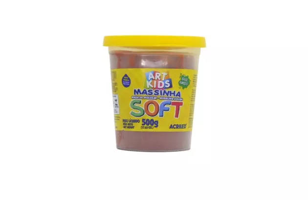 MASSA DE MODELAR SOFT 500G CHOCOLATE 814 7350 ACRILEX