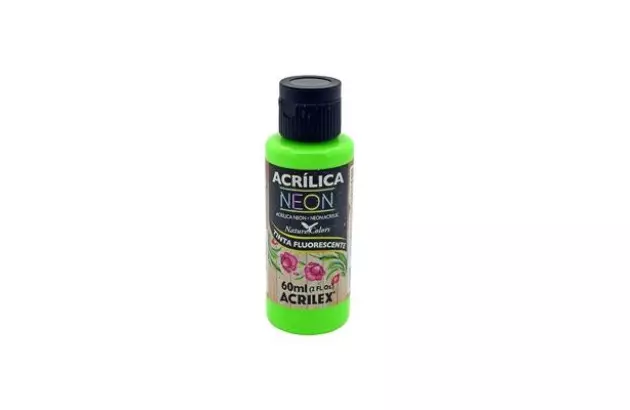 TINTA ACRILICA NEON FLUORESCENTE 60ML VERDE 101 – UNIDADE | ACRILEX 3960