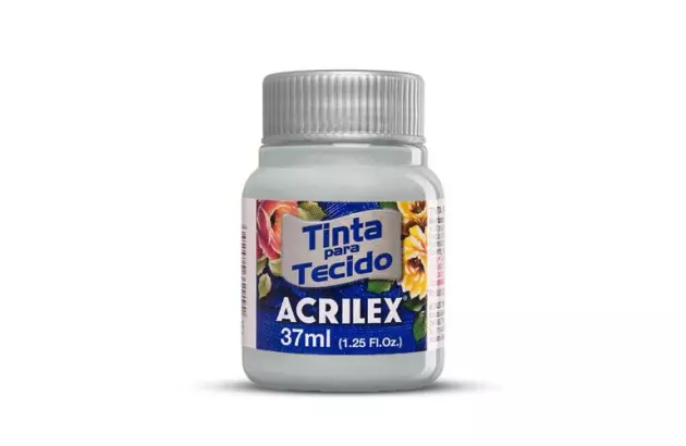 TINTA PARA TECIDO FOSCA 37ML CINZA CLARO 627 - UNIDADE | ACRILEX 4140