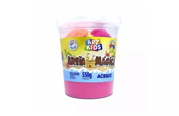 BRINQUEDO AREIA MÁGICA CARRINHOS 200G DE AREIA MÁGICA ART KIDS REF 5922 - ACRILEX