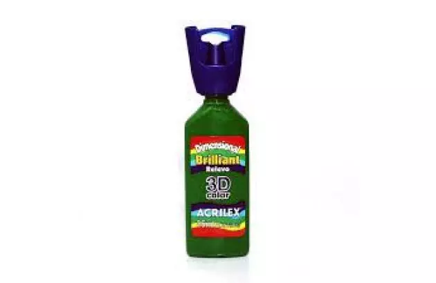 TINTA DIMENSIONAL RELEVO 3D BRILLIANT 35ML VERDE MUSGO 513 | ACRILEX 12112