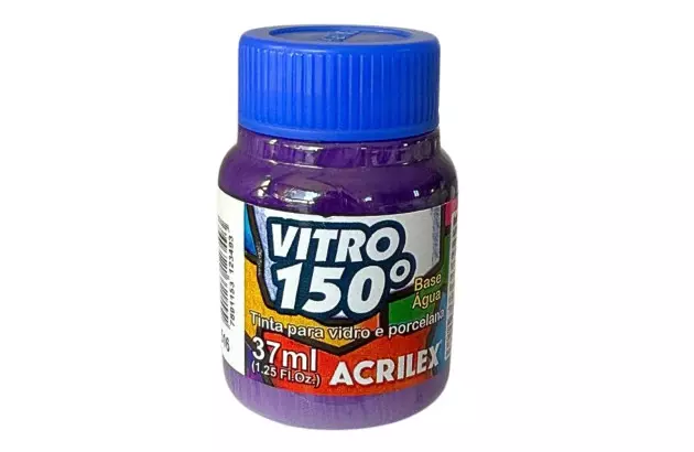 TINTA VITRO 150° 37ML VIOLETA 516 BASE DE ÁGUA - UNIDADE | ACRILEX 1140