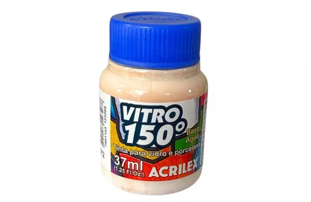 TINTA VITRO 150° 37ML SALMÃO BEBE 812 BASE DE ÁGUA - UNIDADE | ACRILEX 1140