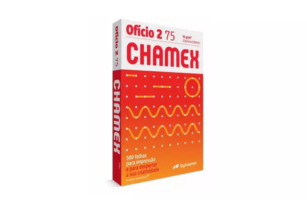 PAPEL SULFITE OFÍCIO 2 BRANCO 75G /M² COM 500 FOLHAS 216X330 MM - RESMA CHAMEX