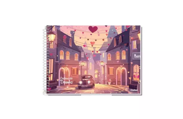 CADERNO DE DESENHO CAPA DURA 80 FOLHAS MY COLLECTION FEMININO CREDEAL