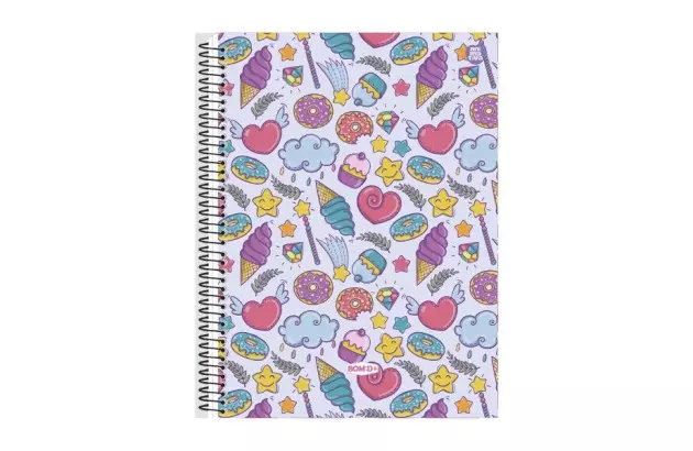 CADERNO CAPA DURA 20 MATERIAS 320 FOLHAS BOM D+ MASCULINO ANIMATIVA