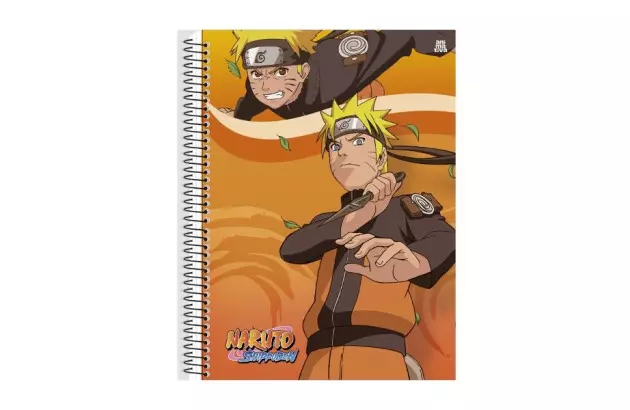 CADERNO CAPA DURA 1 MATERIAS 80 FOLHAS NARUTO ANIMATIVA