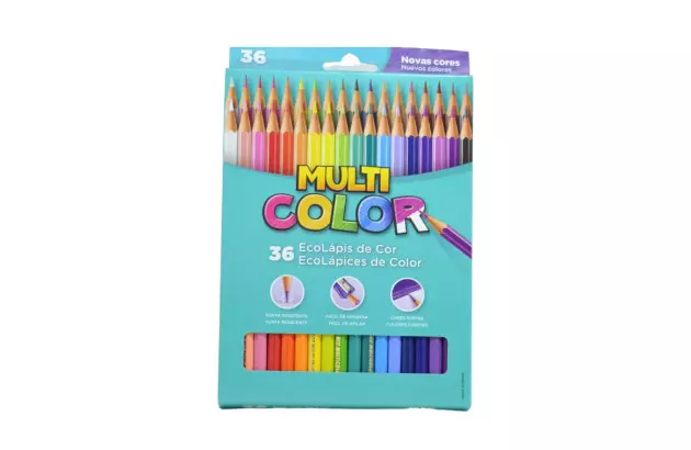 LAPIS DE COR COM 36 CORES MULTICOLOR SUPER 11.3600N FABER CASTELL