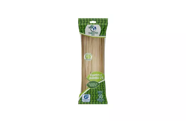 ESPETO DE BAMBU MEDIO 25CM 50UN THEOTO