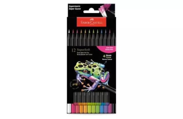 LAPIS DE COR 24 CORES SUPERSOFT 210724 FABER CASTELL