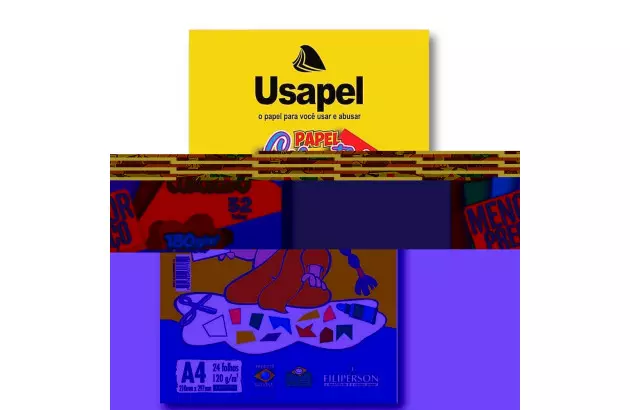 BLOCO DE PAPEL CRIATIVO COLOR LUMI A4 185G 5 CORES 50 FOLHAS - FILIPERSON 3819