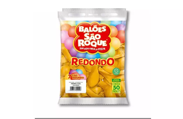 BALÃO LISO 7 POLEGADAS BORDO 50 UNDS SÃO ROQUE