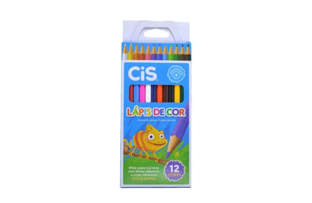 LAPIS DE COR 12 CORES COLORCIS SEXTAVADO SERTIC