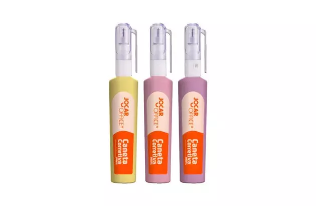 CORRETIVO CANETA MINI 4ML CORPO COLORIDO SORTIDO JOCAR OFFICE - 10178