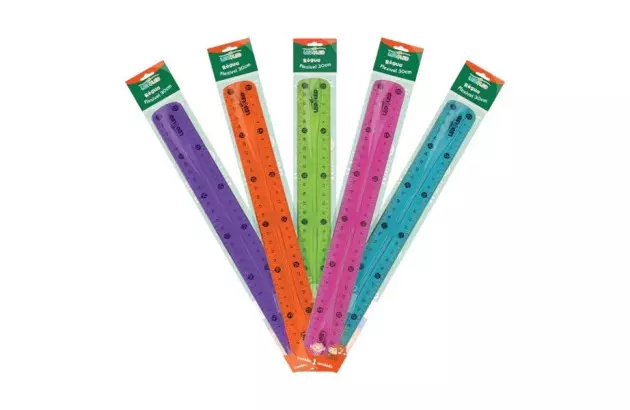 REGUA 30CM FLEXIVEL CORES VARIADAS LEONORA 4365