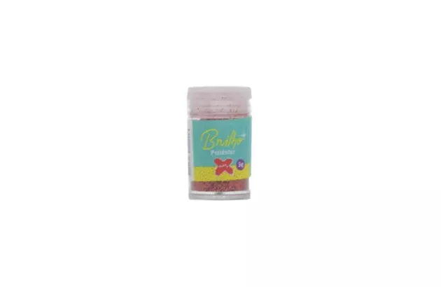 GLITTER ESCOLAR BRILHO 3G PINK MAKE+ 7015