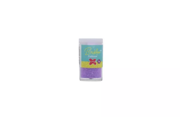 GLITTER ESCOLAR BRILHO LILAS NEON 3G MAKE+