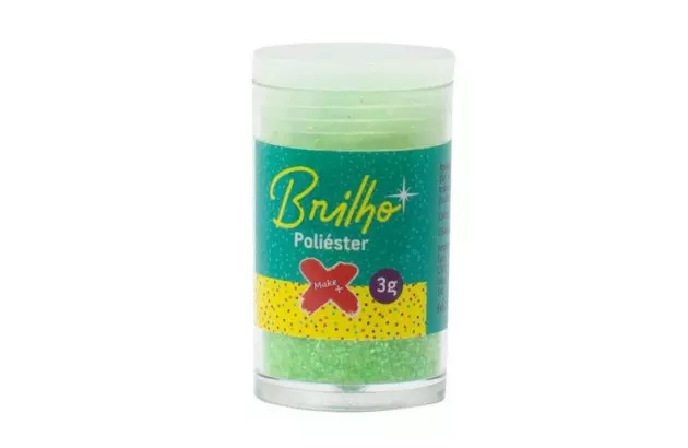 GLITTER ESCOLAR BRILHO 3G OURO BRANCO MAKE+ 7005