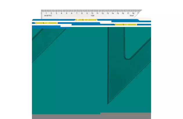 ESQUADRO ACRÍLICO 45° 45° 90° 12CM SEM ESCALA MODELO 2512 TRIDENT