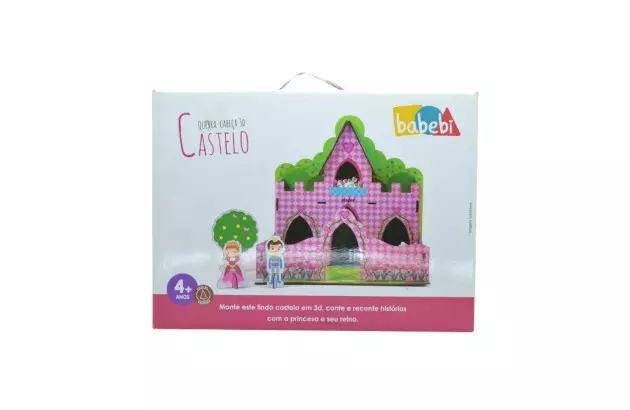 QUEBRA CABEÇA 3D CASTELO MDF 21 PEÇAS BABEBI