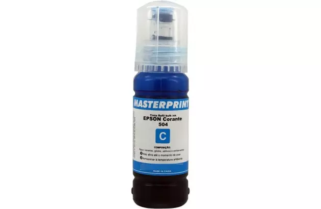 TINTA PARA IMPRESSORA EPSON COMPATÍVEL MP 504/544 C AZUL 70ML - REFIL MASTERPRINT