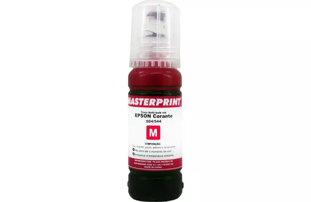 TINTA PARA IMPRESSORA EPSON COMPATÍVEL MP 504/544 M  MAGENTA 70ML - REFIL MASTERPRINT