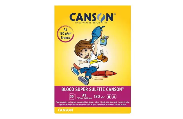 BLOCO MILIMETRADO CANSON A3 60G/M² BRANCO SULFITE 50 FOLHAS | CANSON