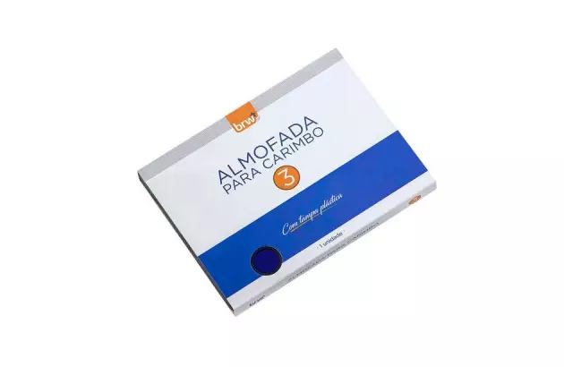 ALMOFADA PARA CARIMBO N° 3 AZUL TAMPA PLÁSTICA  | BRW CB0301
