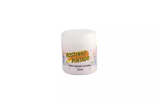 TINTA FACIAL LÍQUIDA ARTÍSTICA 15ML BRANCA - ROSTINHO PINTADO 1001