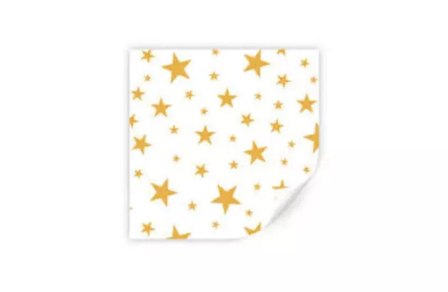 PAPEL CREPOM 48CM X 2M FANTASIA ESTRELINHAS OURO VMP - ROLO