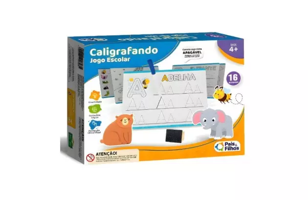 JOGO EDUCATIVO CALIGRAFANDO COM 16 ATIVIDADES + 4 ANOS PAIS E FILHOS