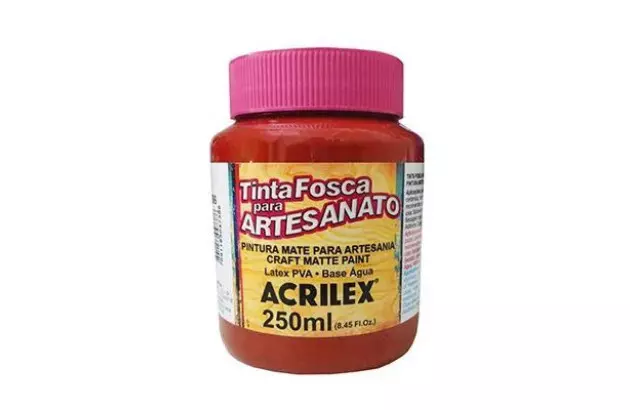 TINTA PVA FOSCA PARA ARTESANATO 250ML MARROM 531 – UNIDADE | ACRILEX 3225